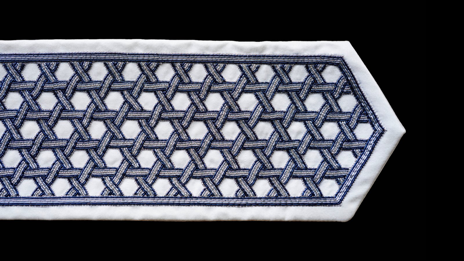 Rochmah — Indigo atarah, hand-embroidered