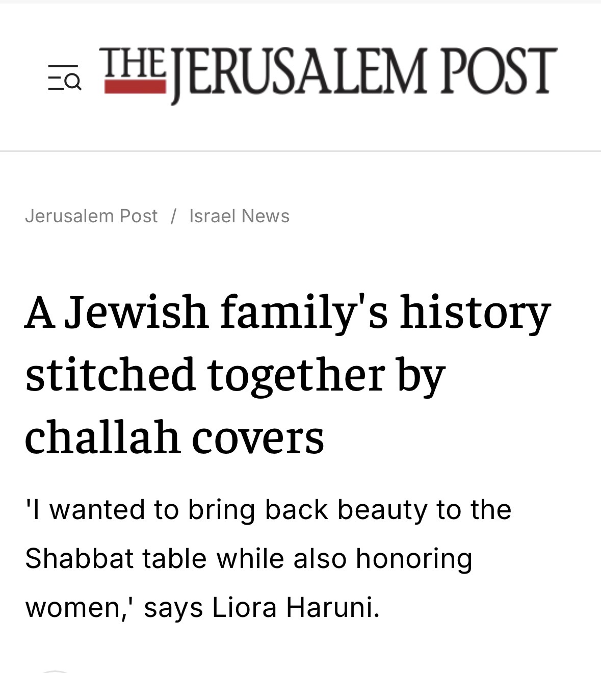 Jerusalem Post feature on Malqeta